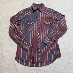 Wrangler Western Shirts Button Up Mens Size Medium